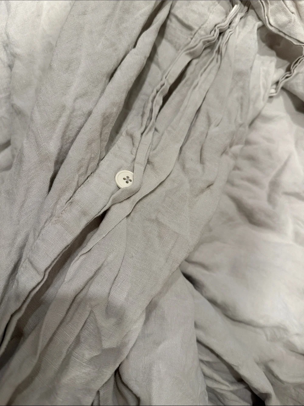 Parachute Light Gray Linen Duvet Cover